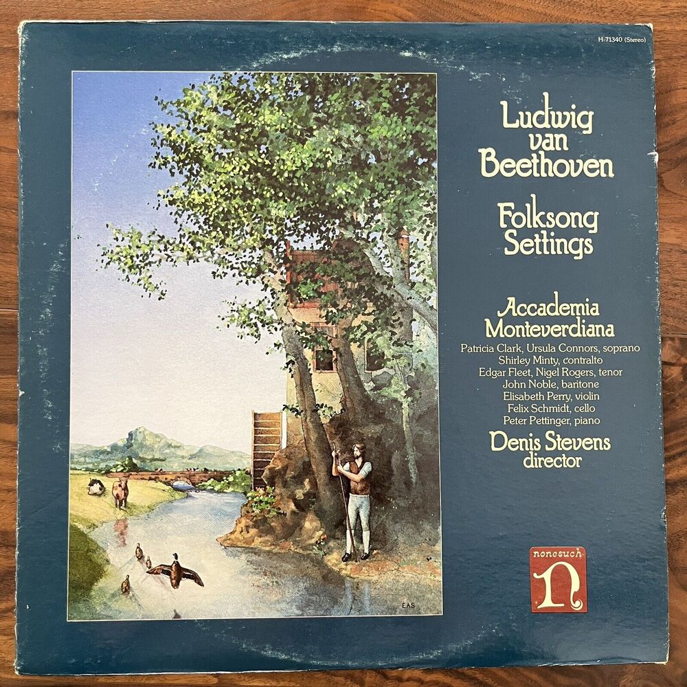 Ludwig Van Beethoven Folksong Settings Vinyl LP 1977 Nonesuch H-71340